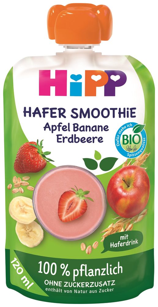 Hipp BIO Ovesné smoothie Jablko, jahoda, banán 120 ml