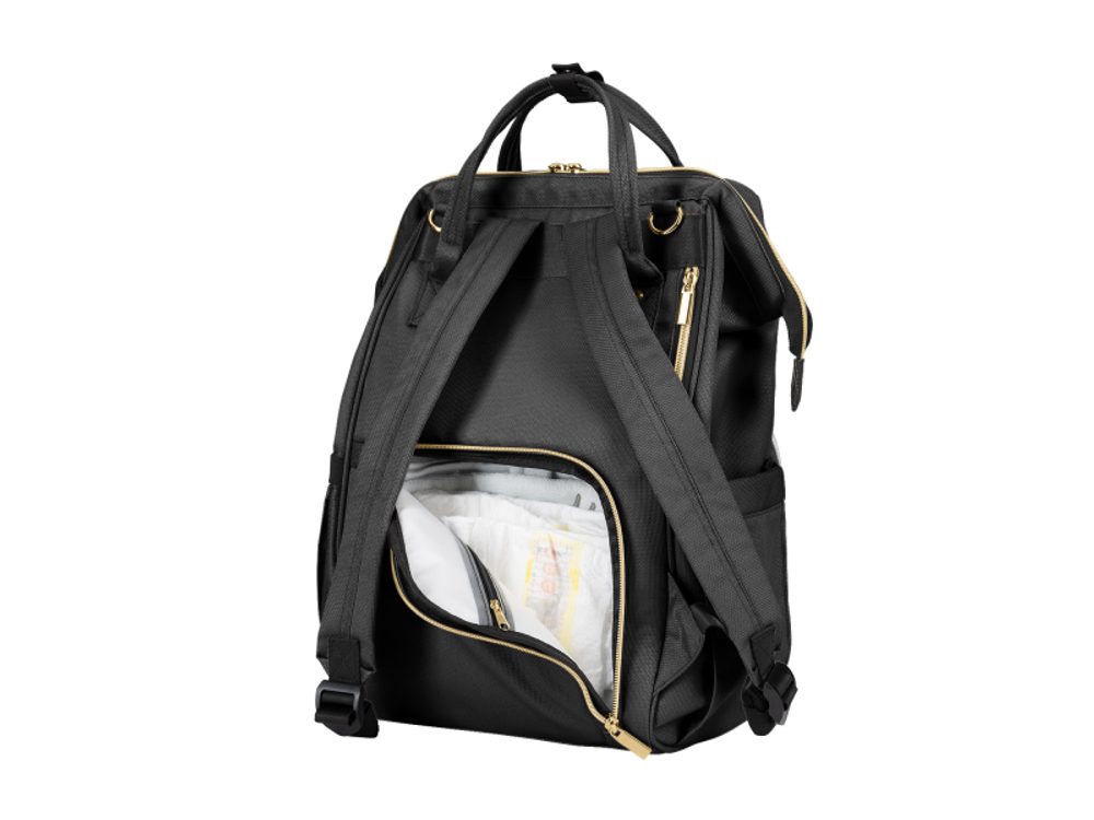 KikkaBoo Přebalovací batoh Siena Black & Gold (obrázek 6)