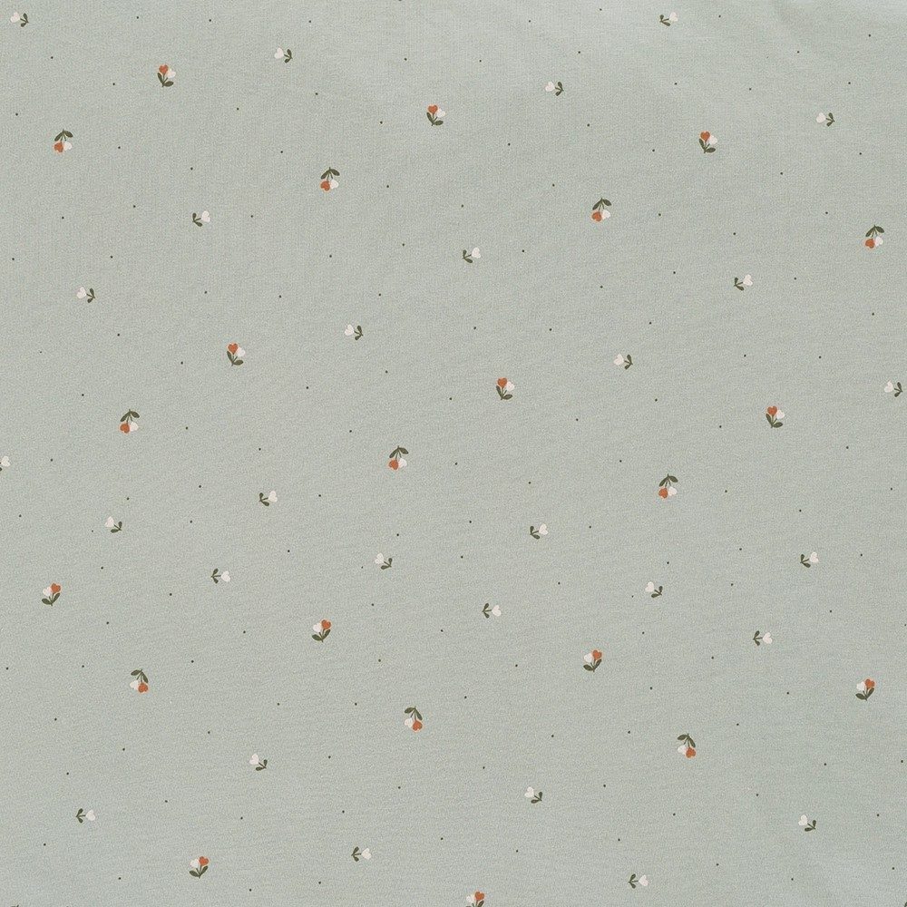 TRÄUMELAND povlečení Jersey 100/135 + 40/60 Fiore Grün (obrázek 4)