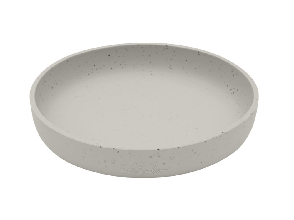 KikkaBoo Talíř Platinum Silicone Sand