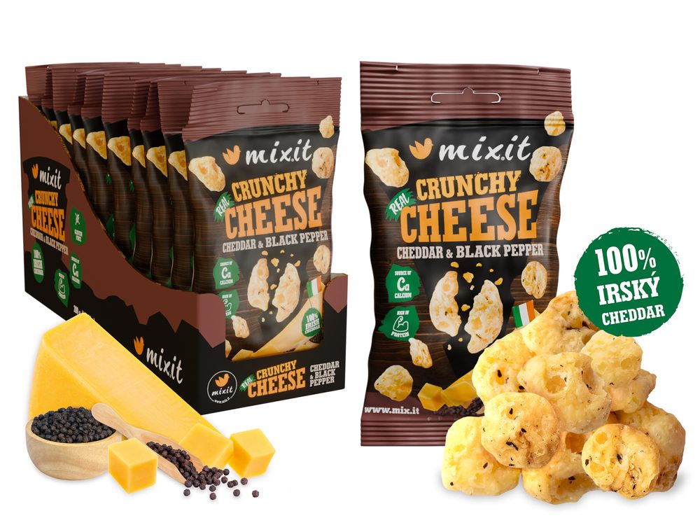 Křupavý sýr do kapsy - Irský cheddar & černý pepř