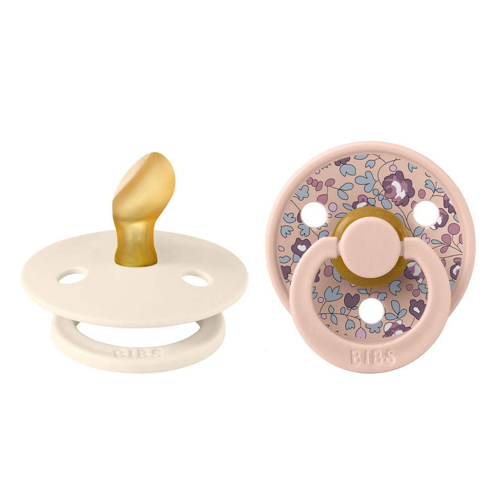 BIBS x LIBERTY Colour anatomické dudlíky z přírodního kaučuku 2ks vel. 1 - Ivory / Blush
