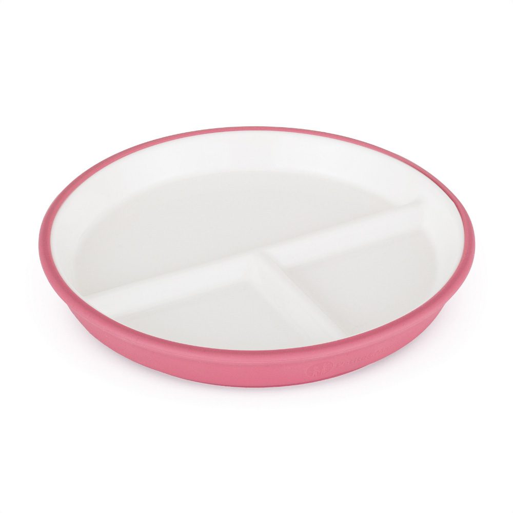 PETITE&MARS Talíř keramický se silikonovým obalem - Candy Pink