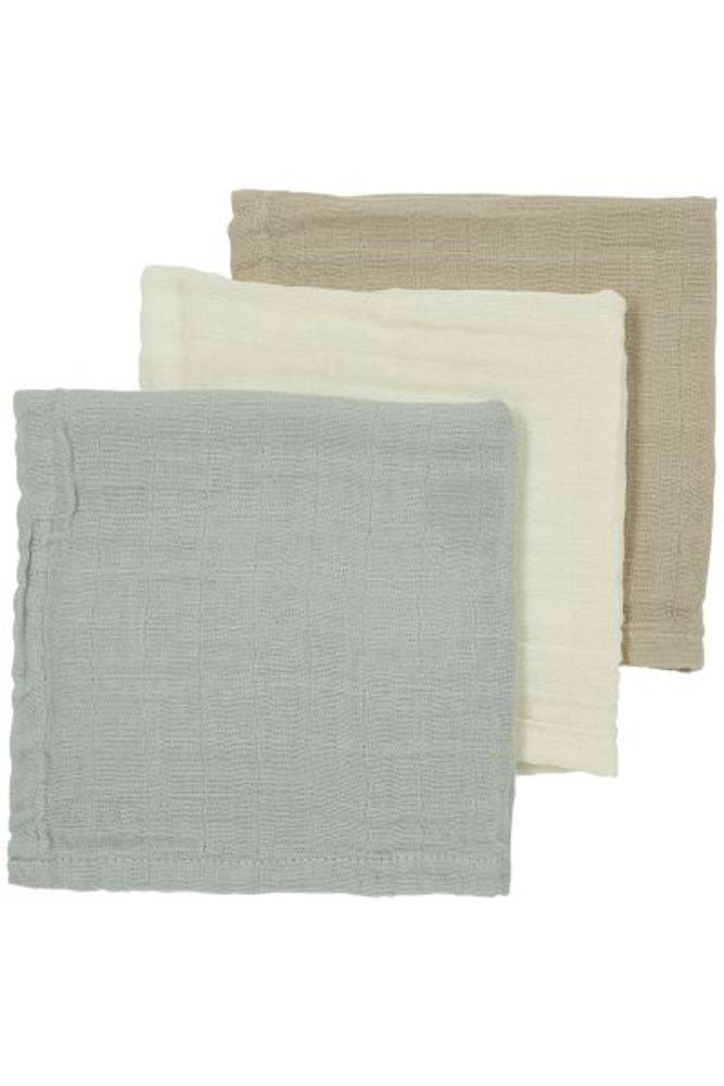 Meyco Mušelínová plena-žínka 3-balení - Offwhite/light grey/sand