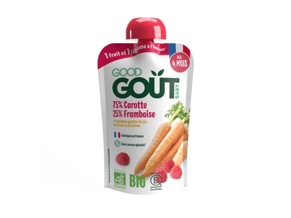 Good Gout BIO Mrkev s malinami (120 g)