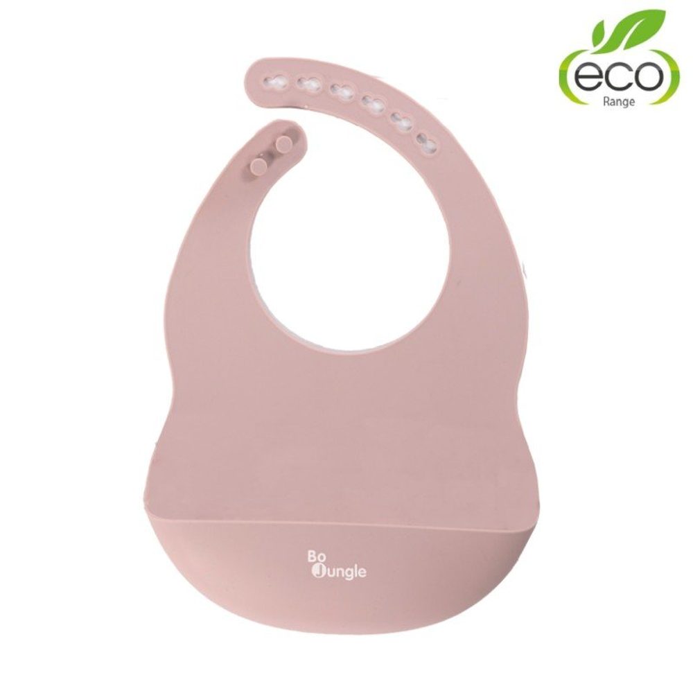 Bo Jungle silikonový bryndák - Pastel Pink