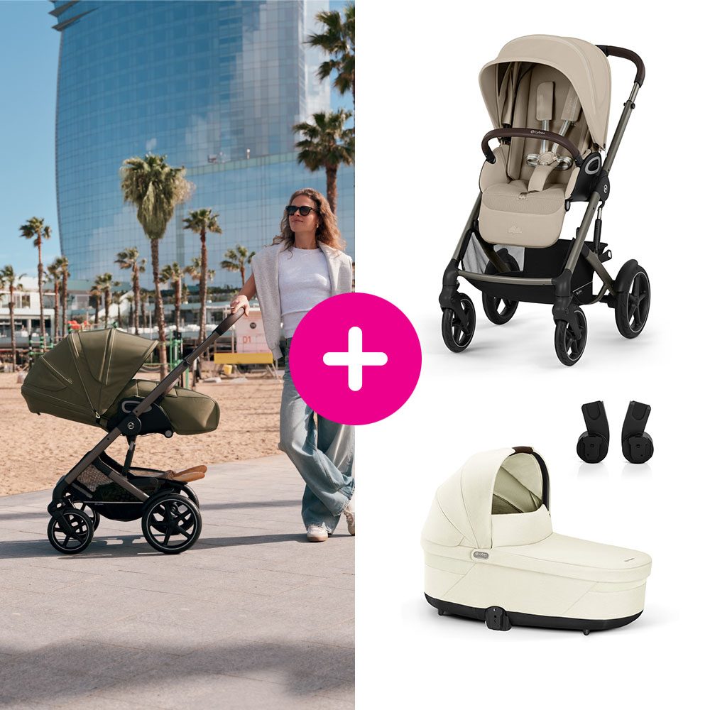 Cybex Talos S Lux + korba Cot S Lux + adaptéry na autosedačku 2026 - Almond Beige/Seashell Beige