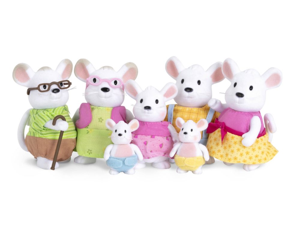 Li'l Woodzeez Rodina myší s prarodiči Nibblekin