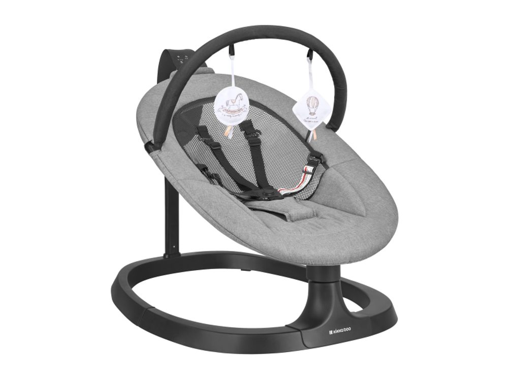 KikkaBoo Houpací lehátko elektrické Zazu Grey