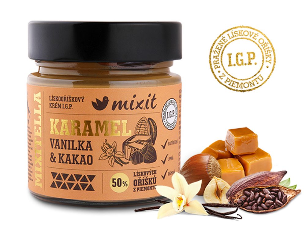 Mixitella Premium Lískový oříšek z Piemontu s karamelem