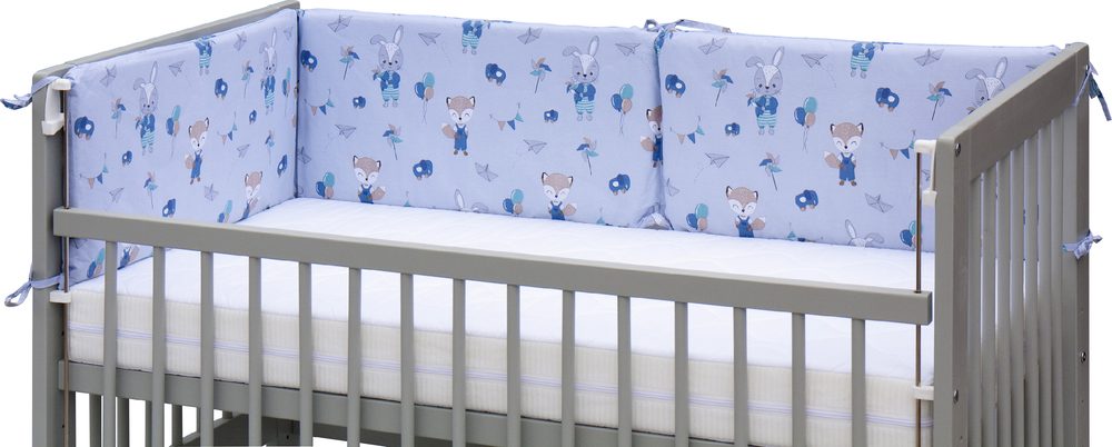 Scarlett Mantinel do postýlky 4dílný Leti modrá 180x30cm