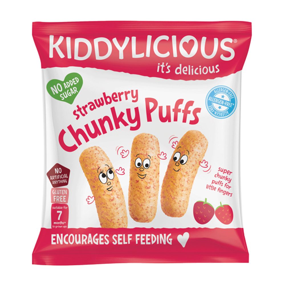 Kiddylicious velké křupky - - EXPIRACE 30.9.2026 - jahodové 10g