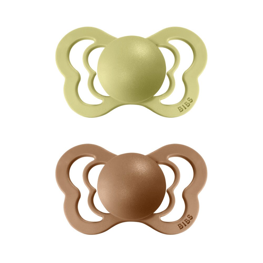 BIBS Couture ortodontický dudlík z přírodního kaučuku 2ks vel.2 - Meadow / Earth