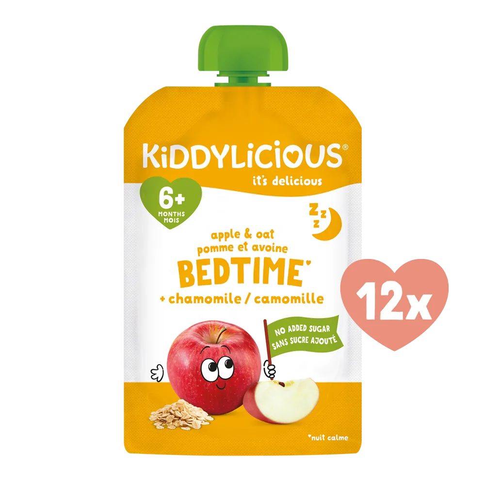 Kiddylicious Ovocná kapsička Na dobré spinkání - jablko a oves (12x100g)