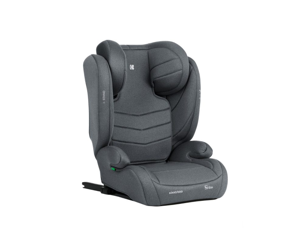 KikkaBoo Autosedačka 100-150 cm i-Stand i-SIZE Dark Grey