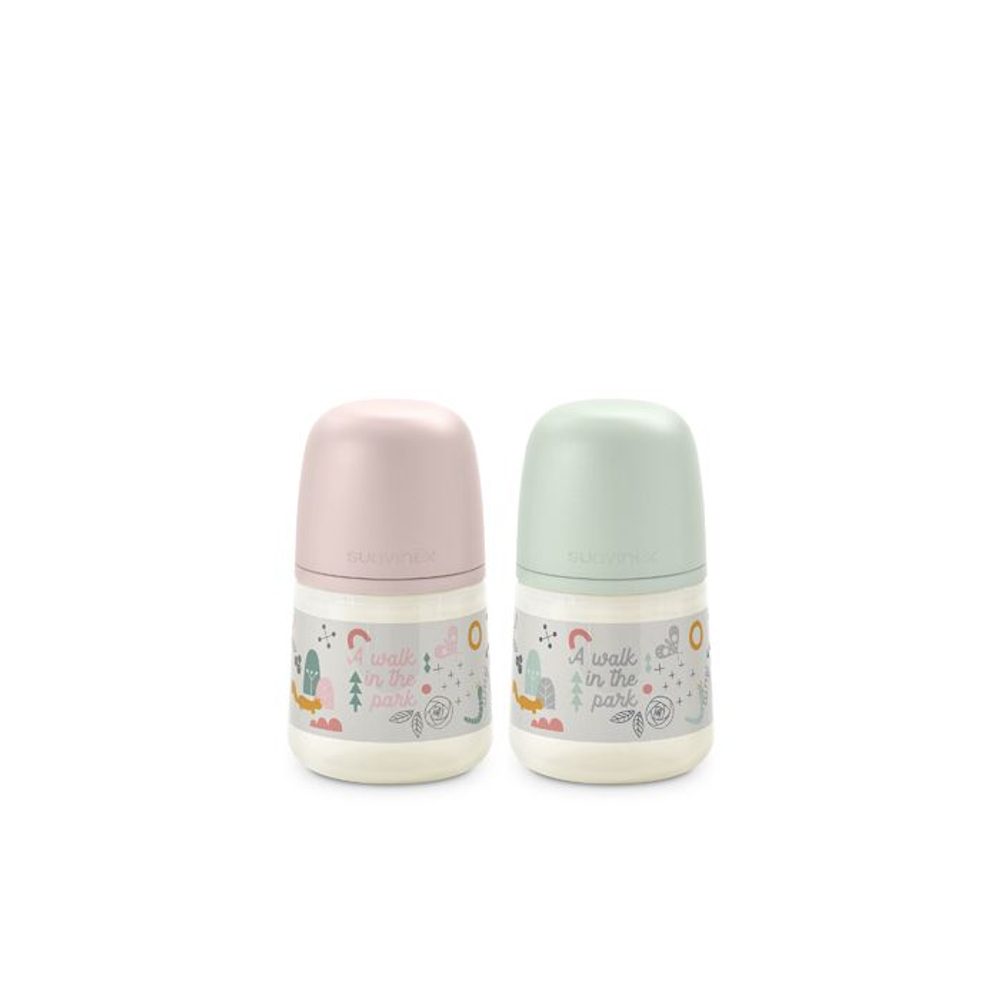 Suavinex SUAVINEX | Kojenecká láhev Walk anatomická M silikon 150 ml