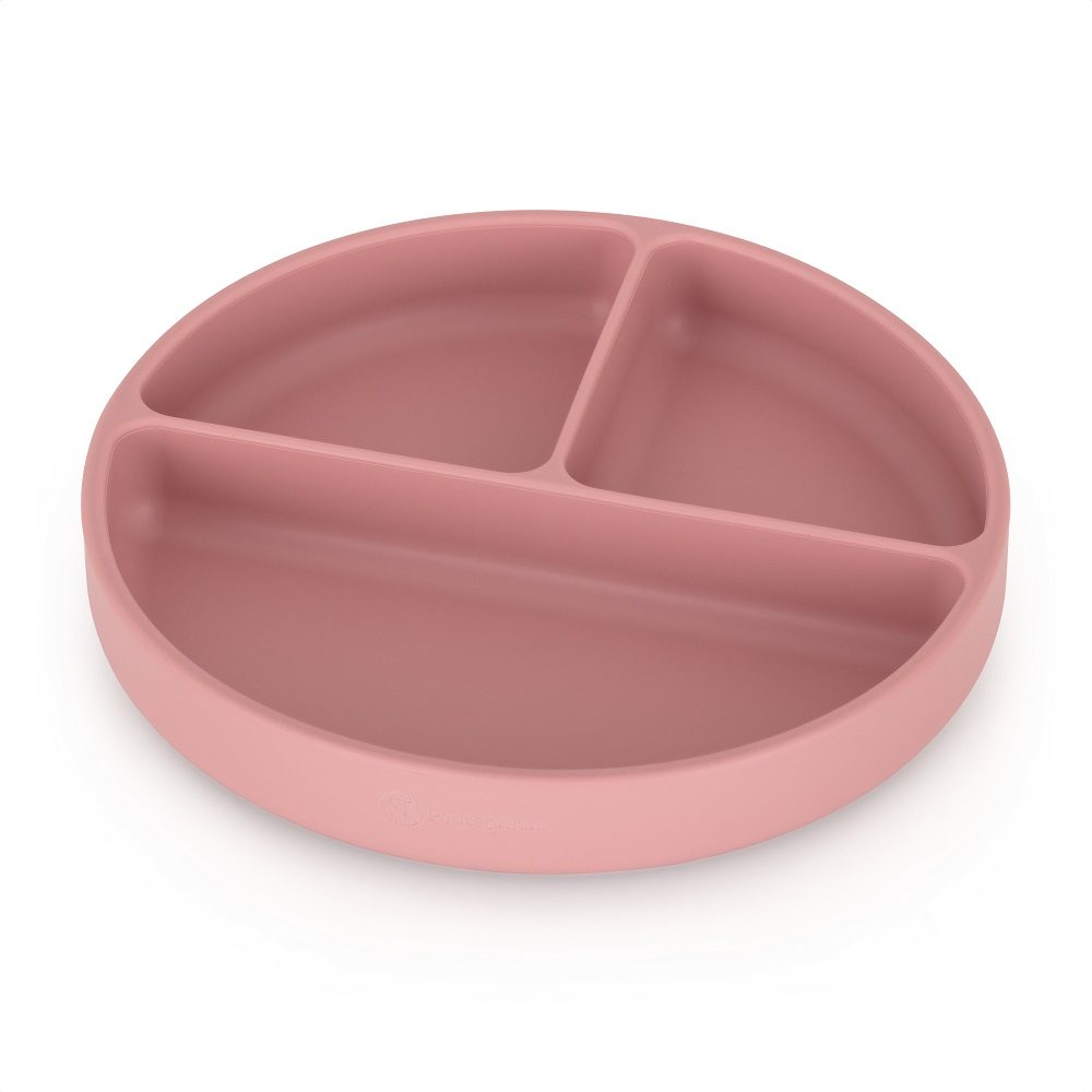 Petite&Mars Talířek silikonový dělící kulatý Take&Match 6m+ - Dusty Rose