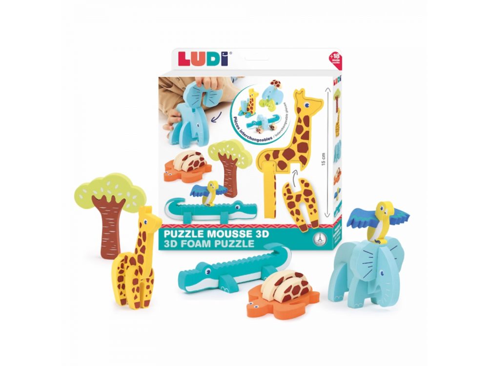 Ludi Puzzle pěnové 3D Zvířátka (obrázek 6)
