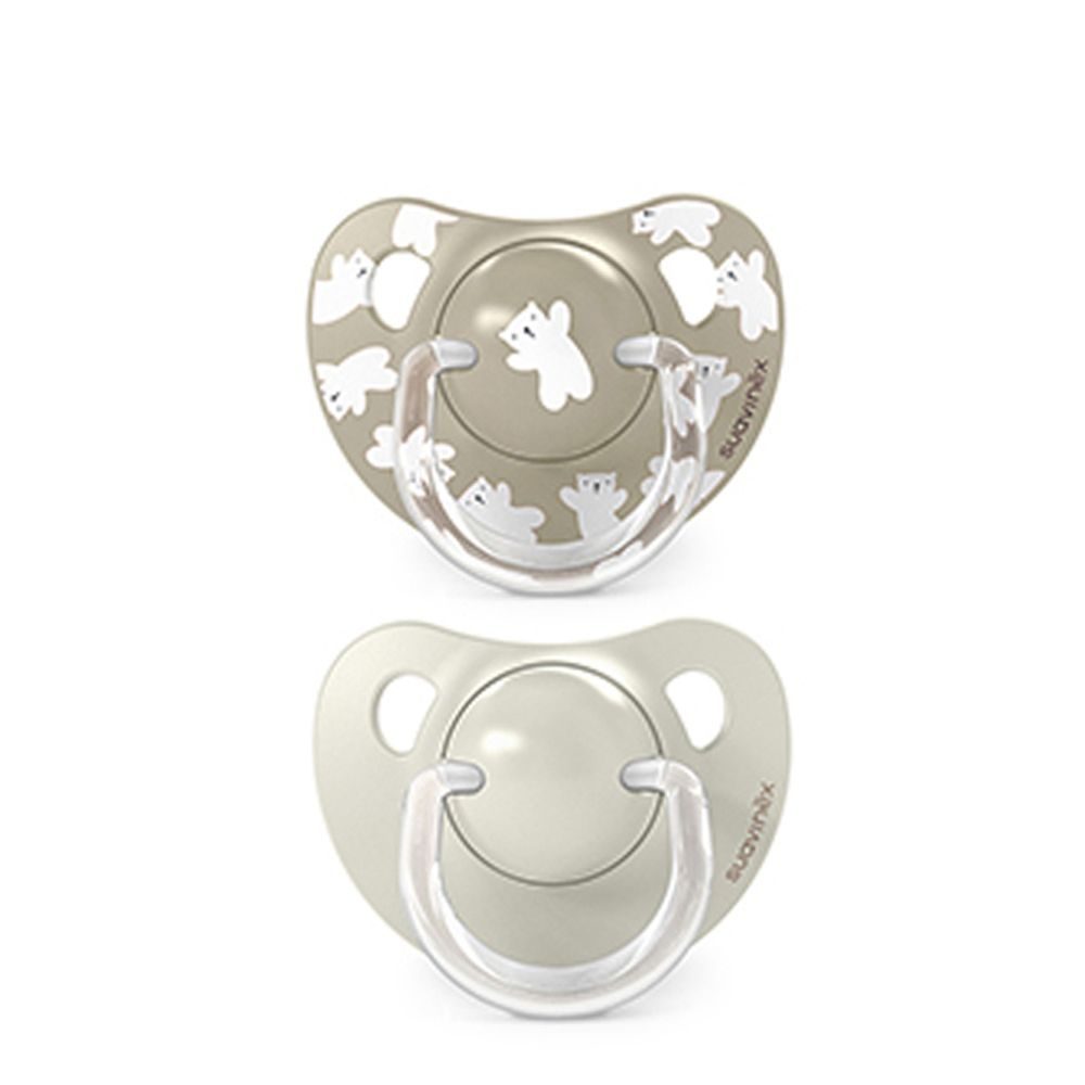 Suavinex Dudlík anatomický silikon +18 m 2 ks WILD & FREE - krémový