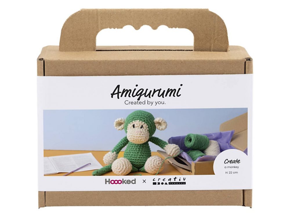 Creative Amigurumi sada háčkování - OPICE zelená