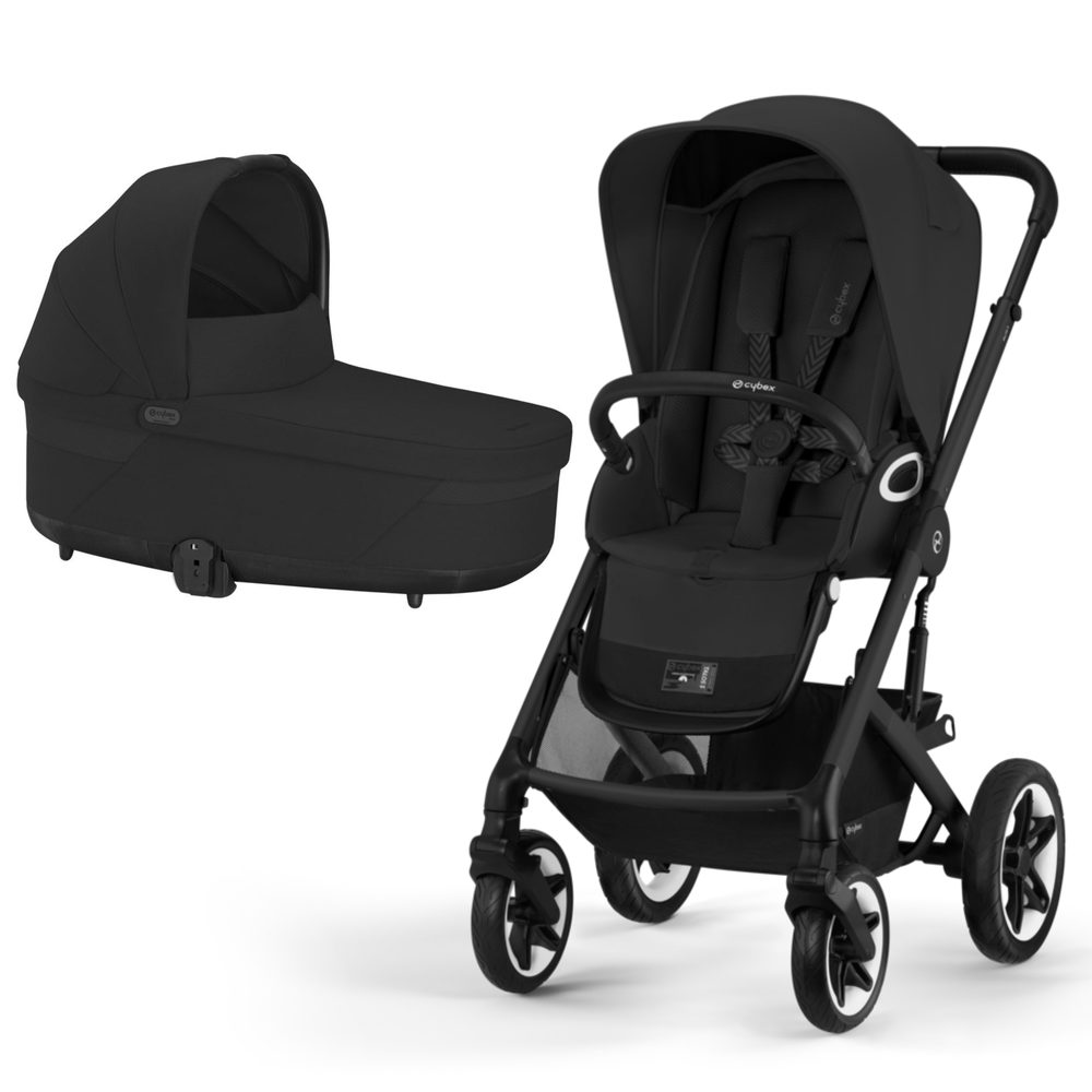 Cybex Talos Lux set 2v1 kočárek + korba - Moon Black