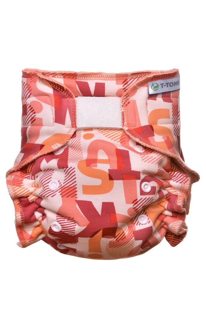 T-Tomi Kalhotková plena - set suchý zip - pink alphabet