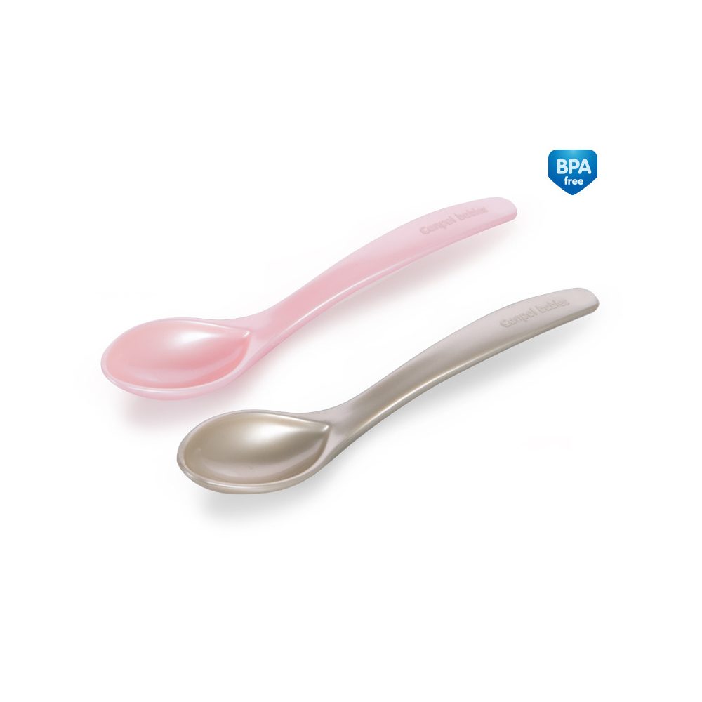 Levně Canpol babies Plastové lžičky 2ks - růžová