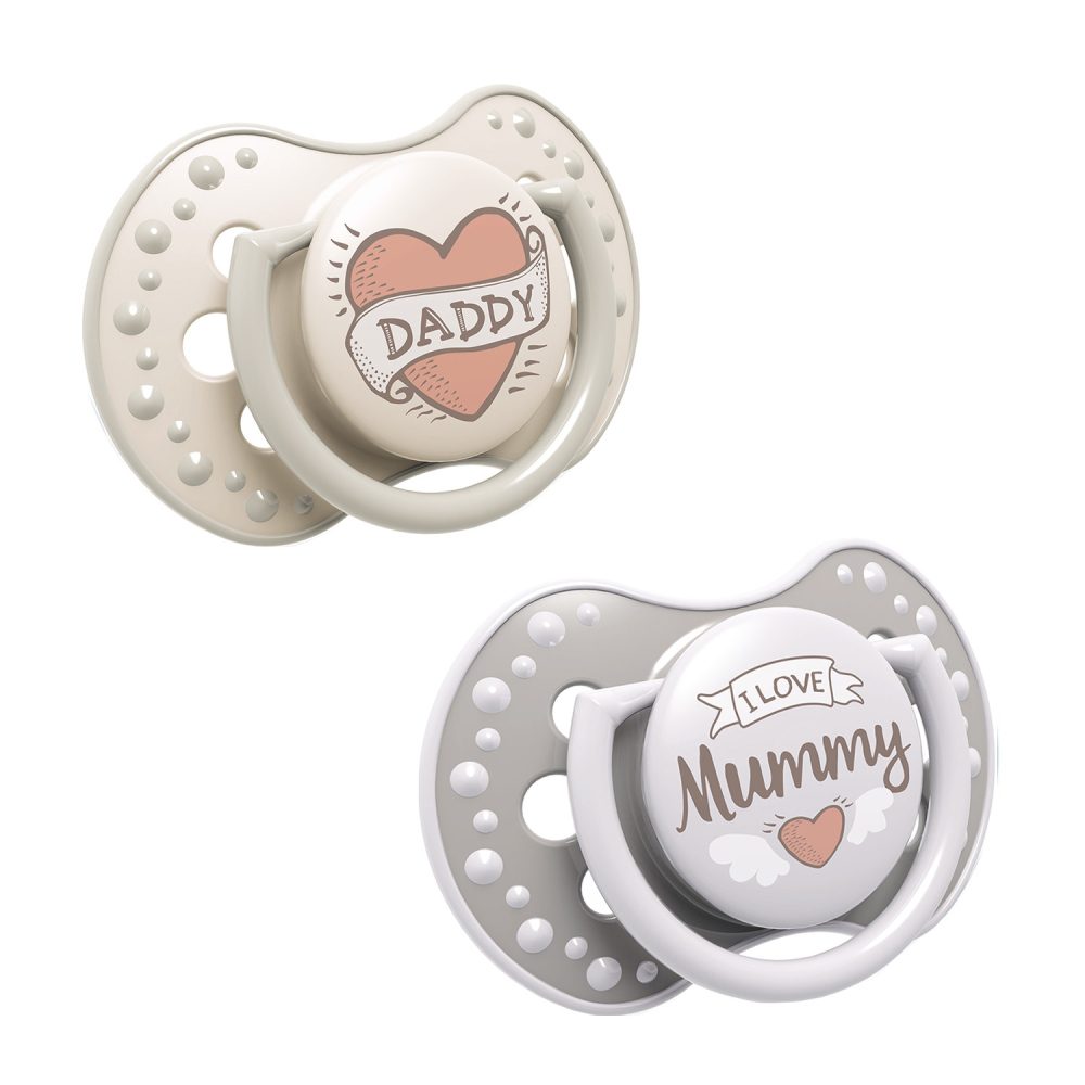 LOVI Dudlík silikonový dynamický I LOVE 2ks - 3-6m