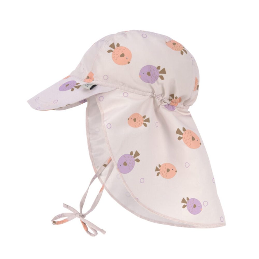 Lässig Splash Sun Protection Flap Hat fish light pink 3-6m