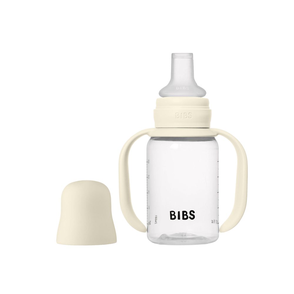 BIBS detská fľaša so silikónovým náustkom 150 ml - Ivory