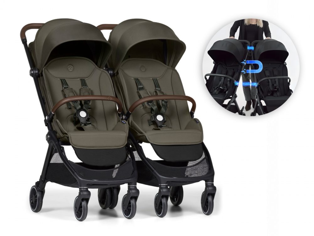 Bumprider Connect Mini 2x kočárek s madlem Forest Green