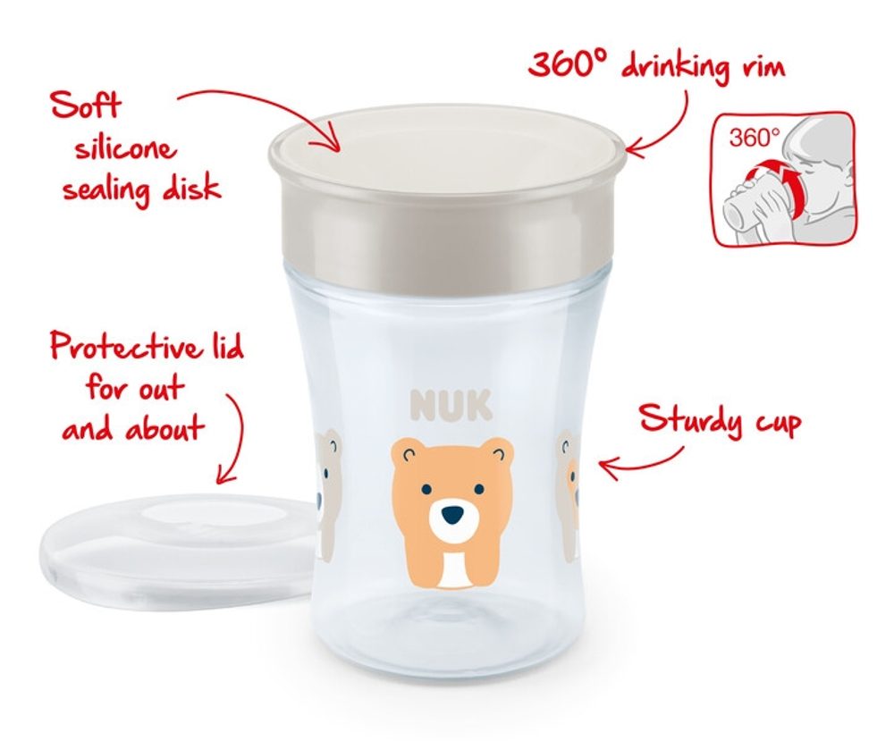 NUK Magic Cup s víčkem 230ml - cyan (obrázek 7)