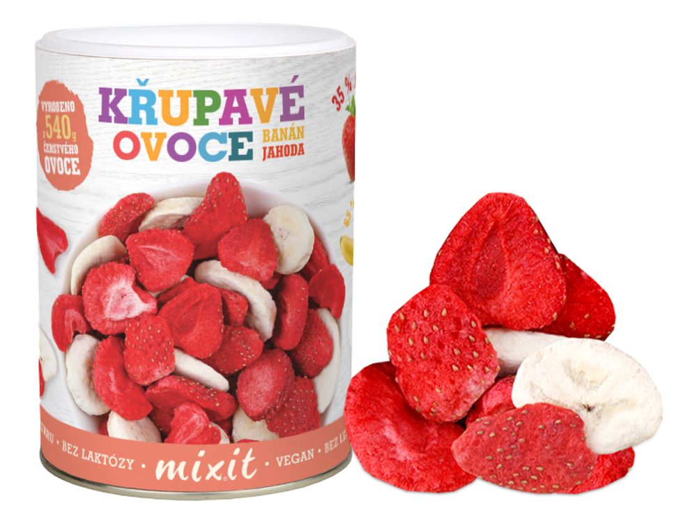 Mixit Křupavé ovoce banán a jahoda (80g)