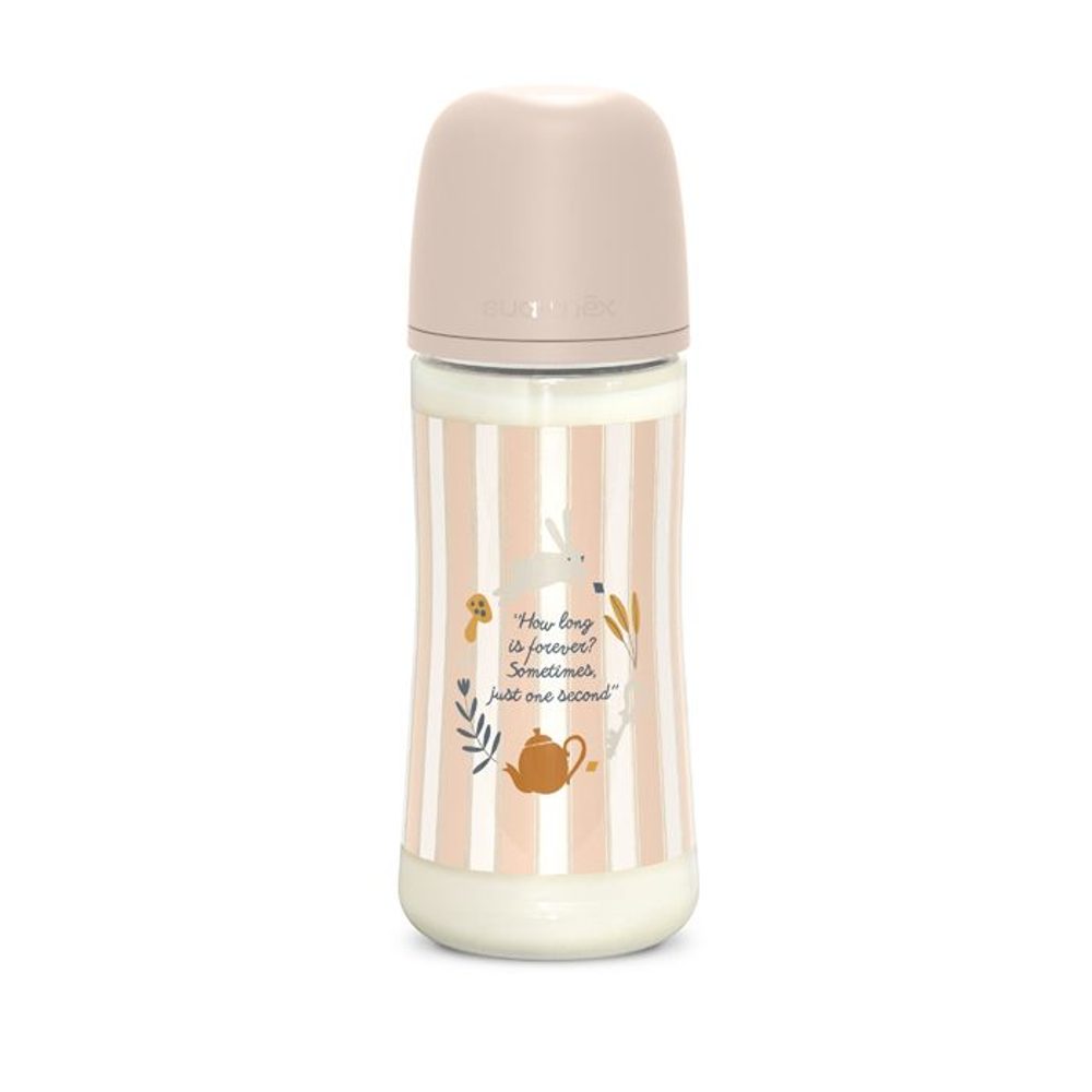 Suavinex Kojenecká láhev WONDERLAND 360ml FYZIOL PRŮTOK L - RŮŽOVÁ