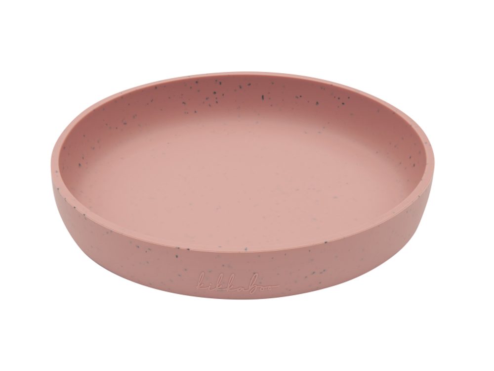 KikkaBoo Talíř Platinum Silicone Blush