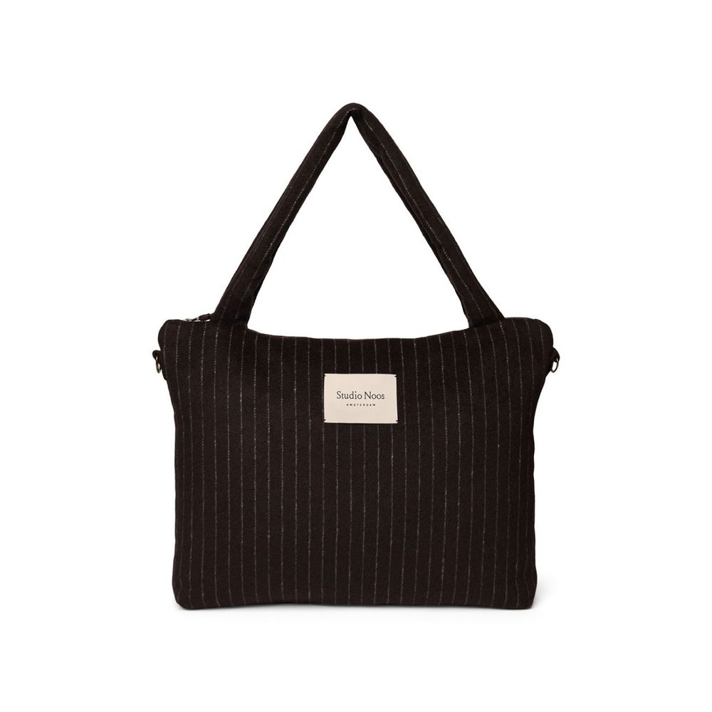 Studio Noos Flannel Chalkstripe DIAPER BAG Brown