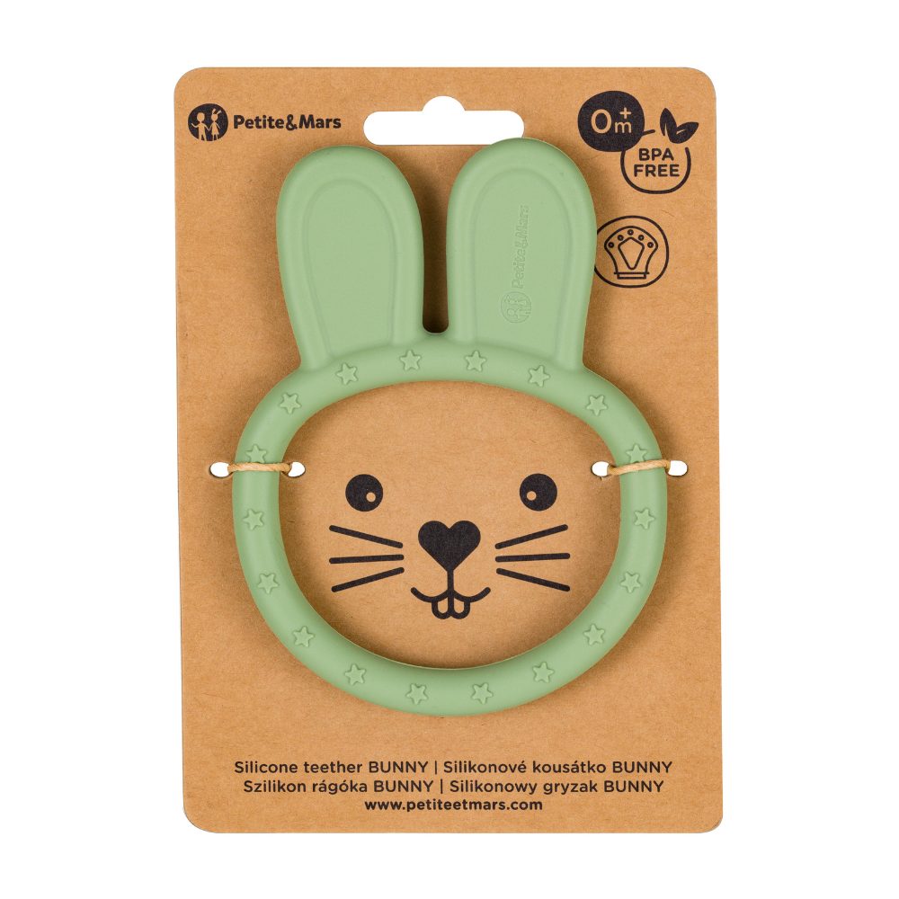 Silikonové kousátko Teddy Bitter Cocoa 0m+ PETITE&MARS