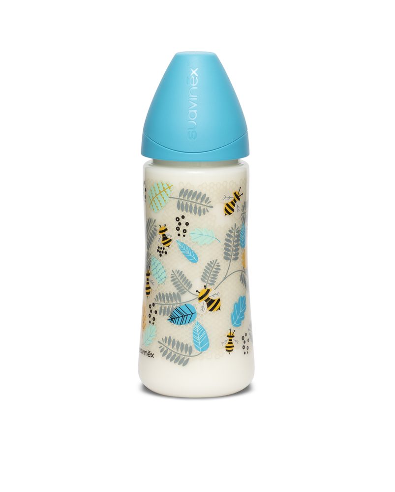 LÁHEV Kulatá savička SILIKON 360 ml - MODRÁ VČELA