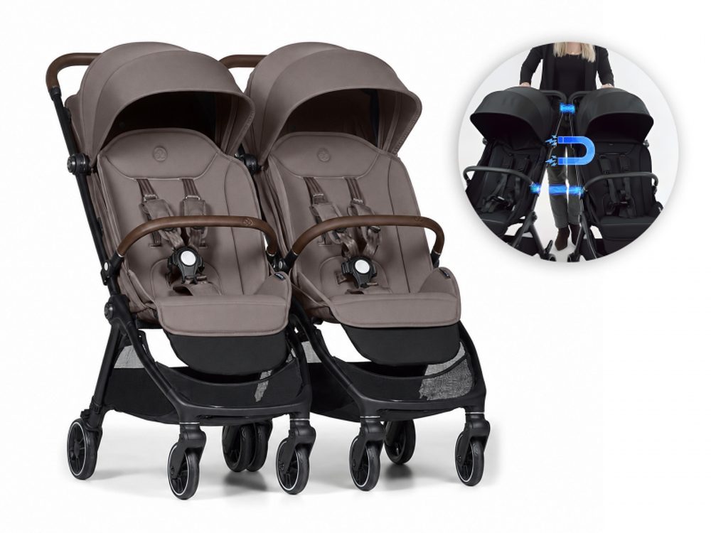 Bumprider Connect Mini 2x kočárek s madlem Taupe