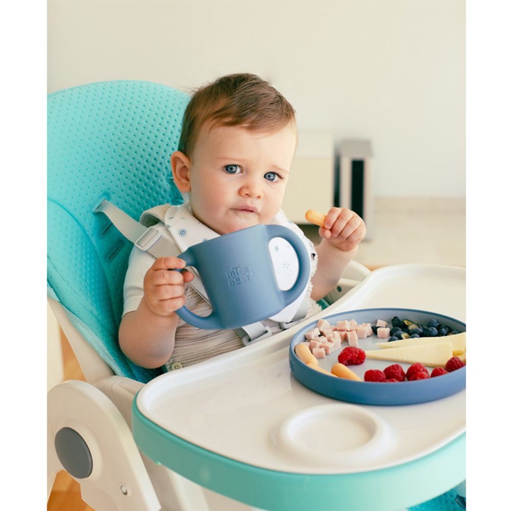 Interbaby JÍDELNÍ SET silikonový - modrý (obrázek 4)