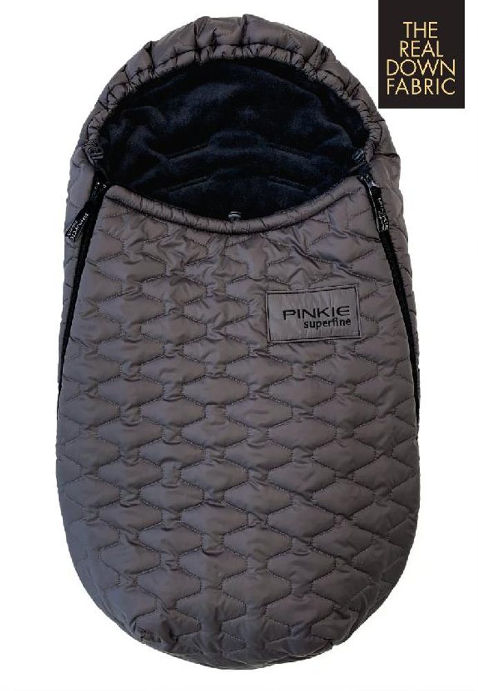 Pinkie péřový zimní fusak Superfine Dark Grey 0-12 měsíců - autosedačky