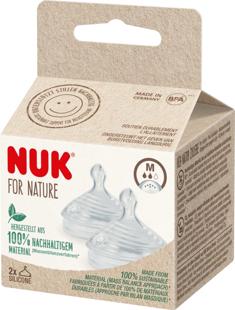 NUK Náhradní savička pro lahev For Nature (vel. M) 2ks