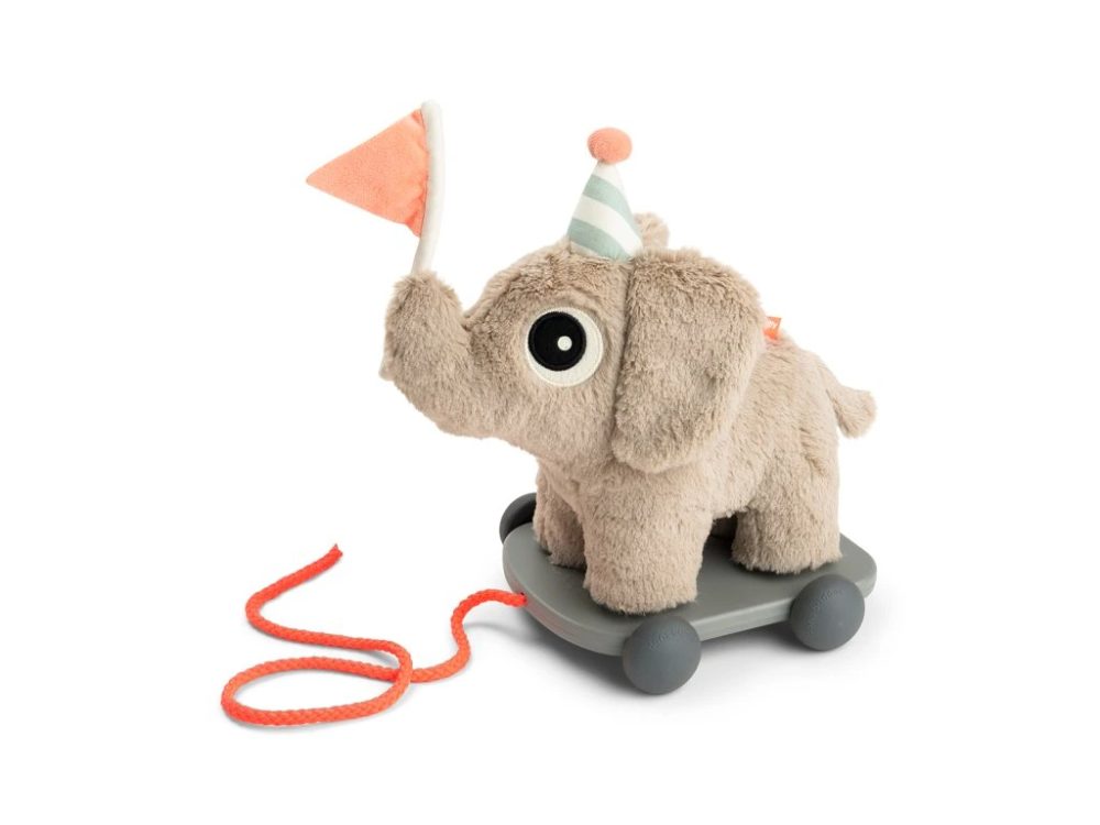 Done by Deer Tahací hračka na kolečkách Elphee - písková