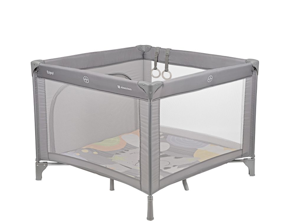 KikkaBoo Hrací ohrádka Enjoy Grey Cat