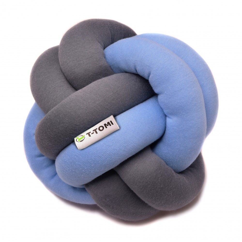 T-Tomi Pletený míček -  blue + anthracite