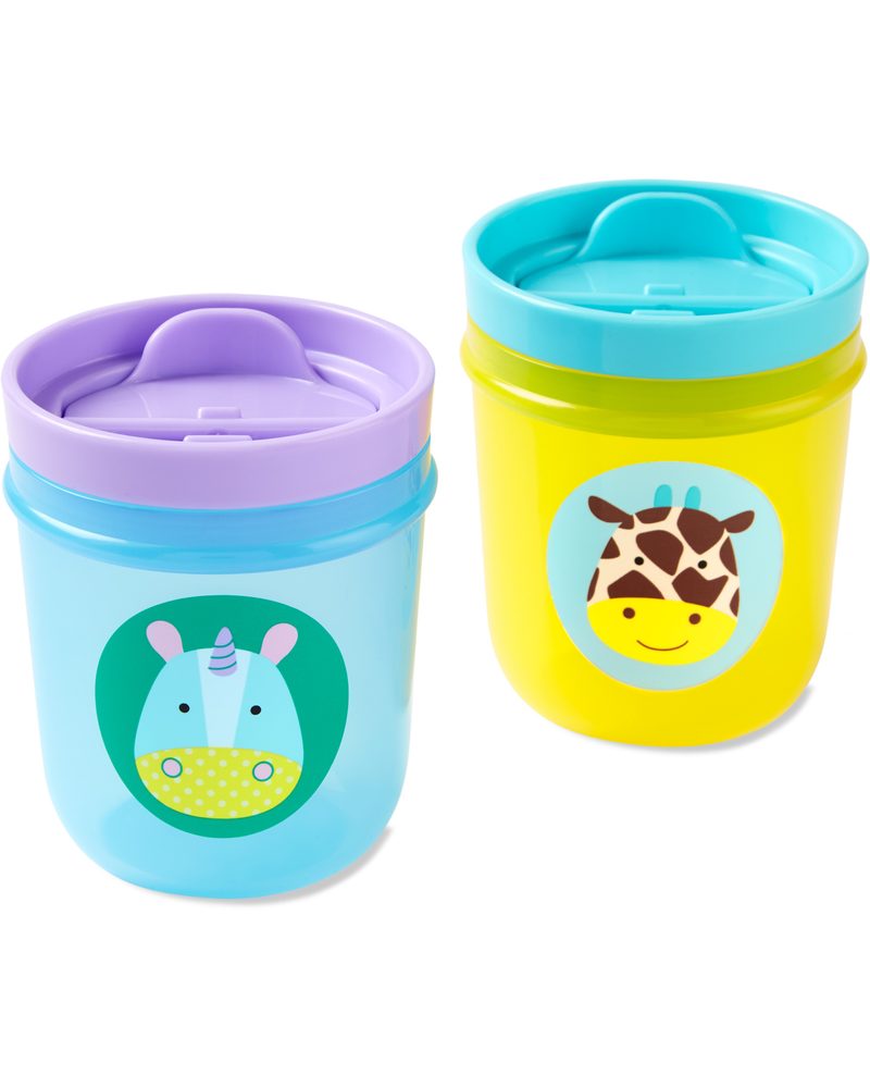Skip Hop Zoo Pohárky s víkem set Jednorožec / Žirafa 18m+