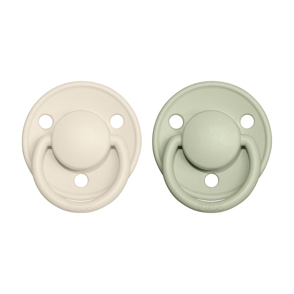 BIBS De Lux dudlíky z přírodního kaučuku 2ks vel.2 - Ivory / Sage
