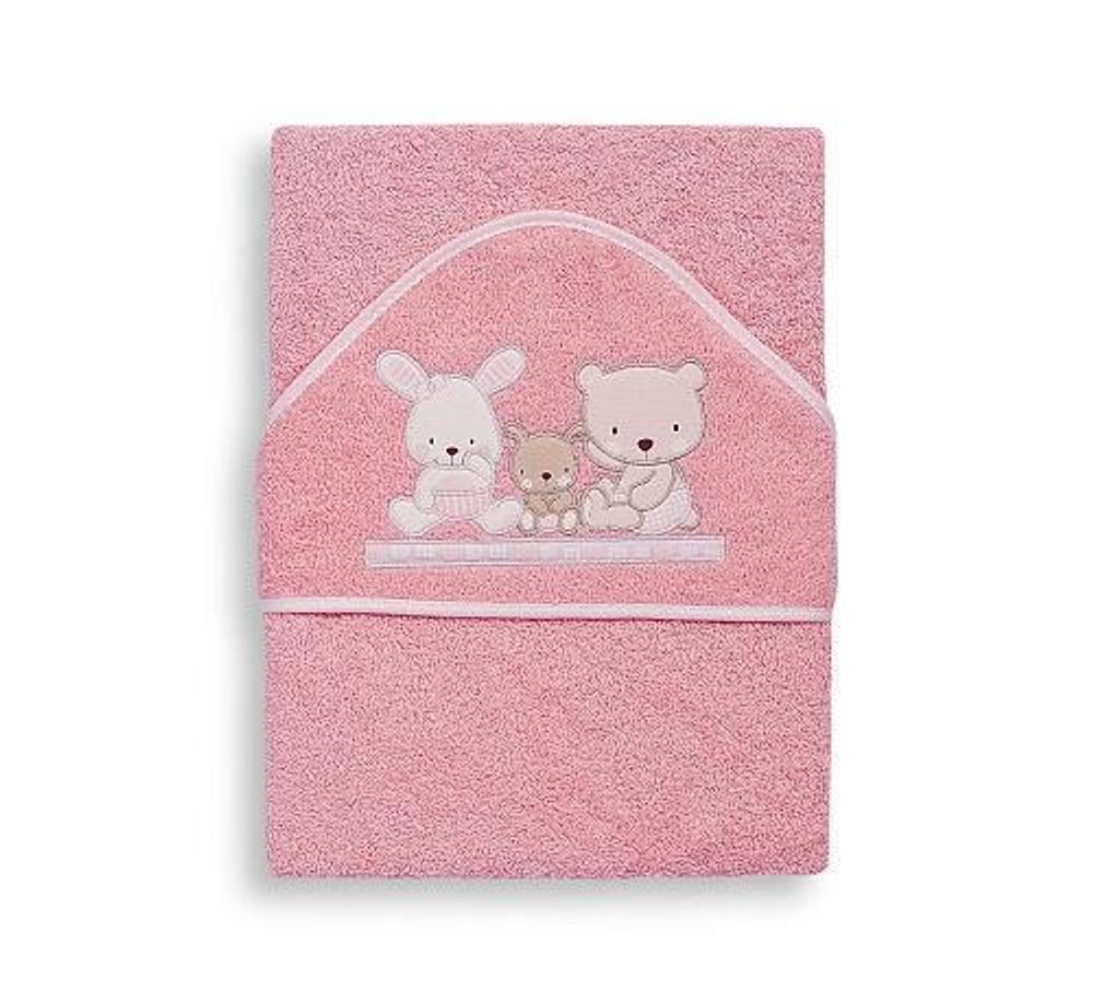 Interbaby OSUŠKA froté 100x100 LOVE růžová