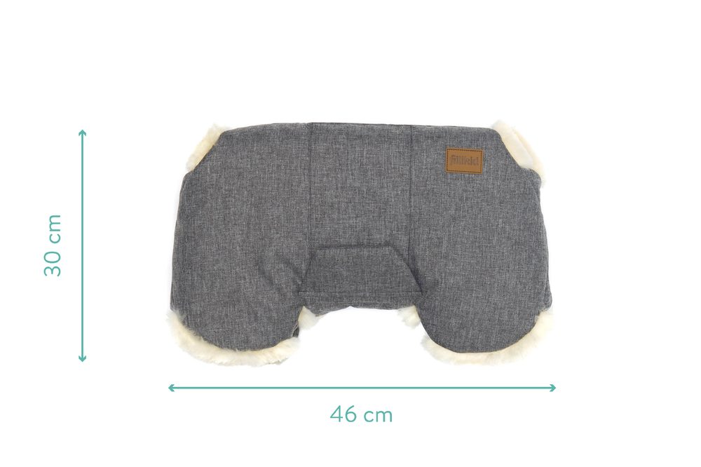 Fillikid Ochrana na ruce z jehněčí kožešiny Nyby grey melange