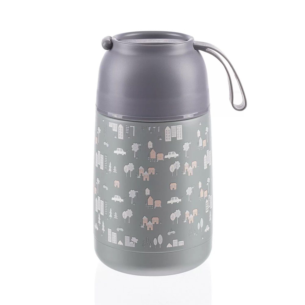 Zopa Termoska na jídlo se silikonovým držákem 620 ml - šedá